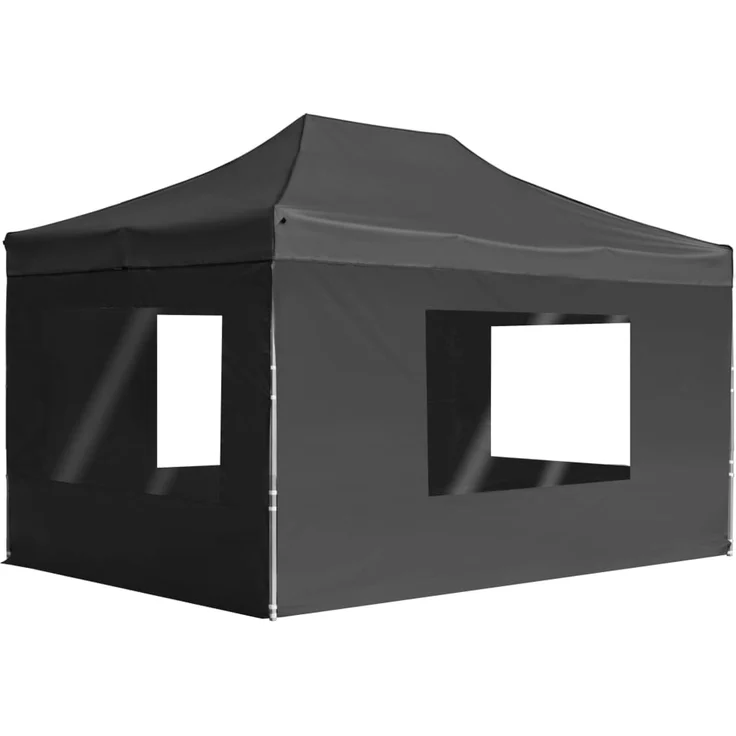 Profi-Partyzelt Faltbar, Gartenzelt mit Wänden Aluminium 4,5x3 m Anthrazit – Bild 1