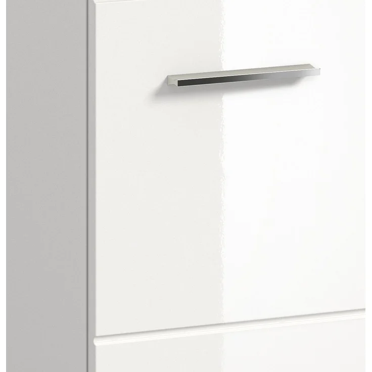 Badschrank Ice - Weiß / Weiß Hochglanz – Bild 7