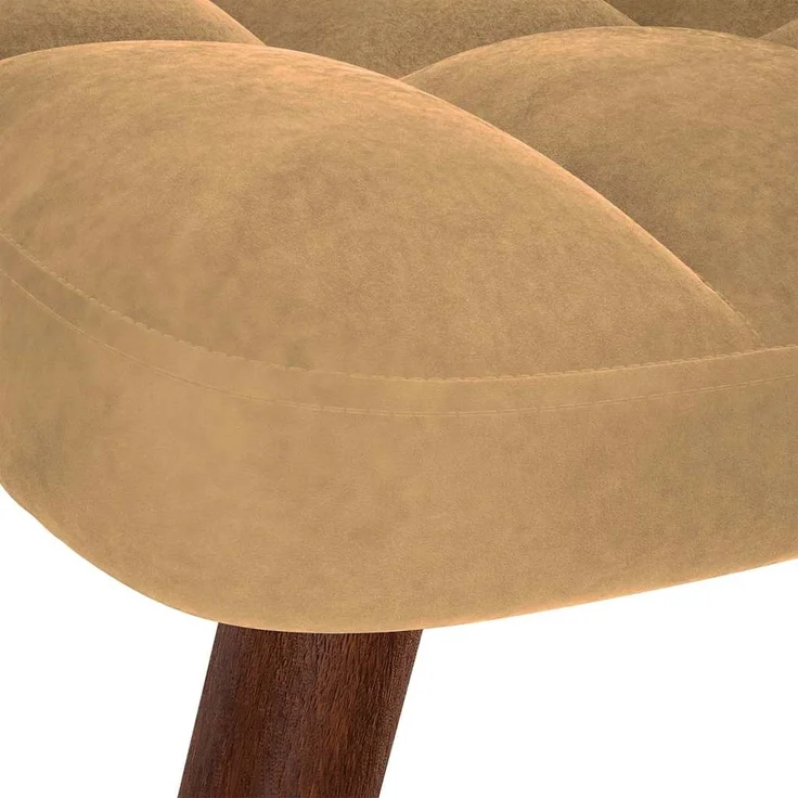 vidaXL Schaukelstuhl mit Hocker Brauner Samt 4016851 – Bild 8