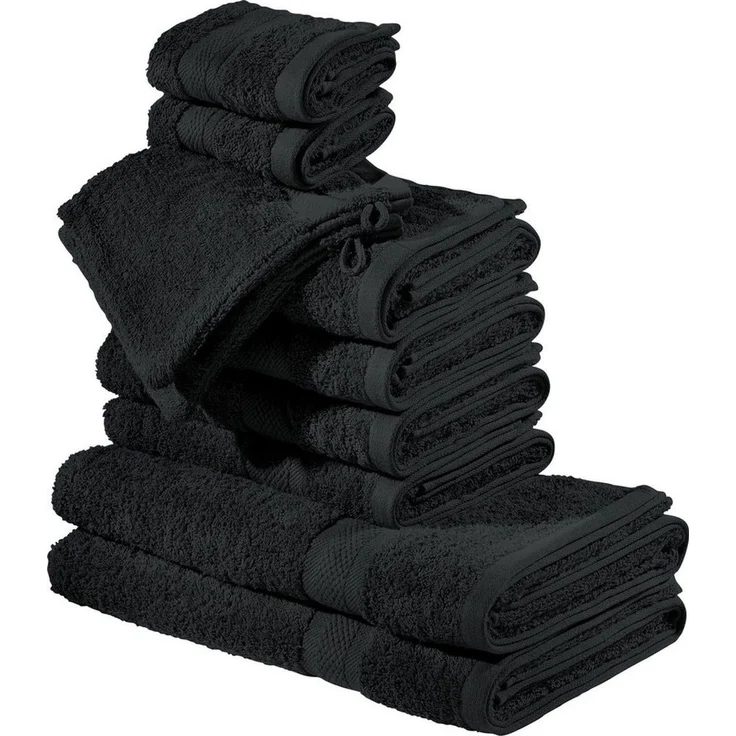 REDBEST Handtücher Frottier-Set "Chicago" 10-tlg, Frottier (10-St), Walk-Frottier Uni