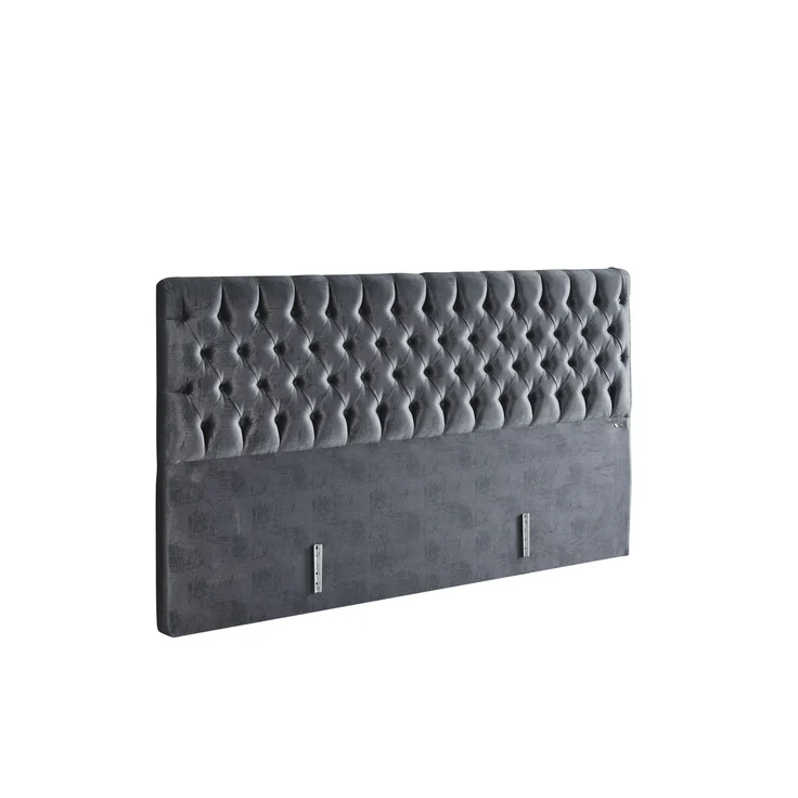 Schlafzimmer-Set "Liora" – Bett mit Bettkasten und Matratze, Nachttisch, Kommode-Anthrazit – Bild 11