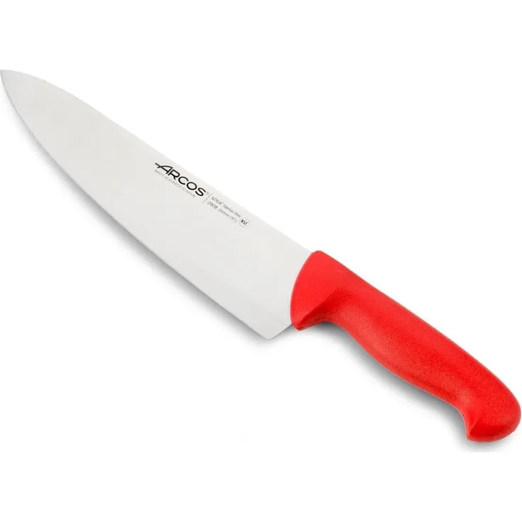 Kochmesser Arcos Farbe - Prof Nitrum 290822 Edelstahl und Polypropylen ergonomische Griff und rote Klinge 25 cm, Cover-Anzeige