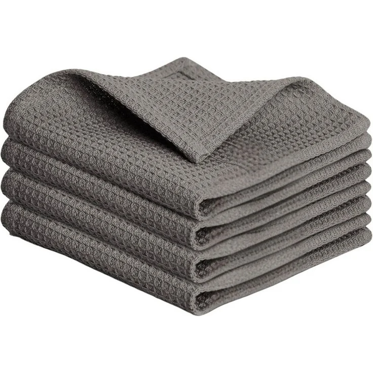 Blumtal Geschirrtuch Set 50x70 oder 30x30 cm, 100% Baumwolle, (4-tlg), Saugfähig, schnell trocknend, waschbar, 100% Baumwolle – Bild 1