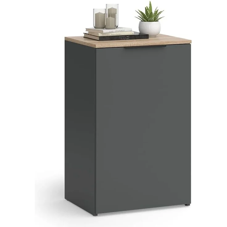 Kommode Wido Anthrazit 50 x 80 cm mit Regal Vicco – Bild 6