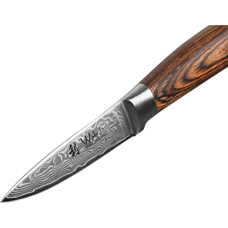 Wakoli Obstmesser EDIB Sakura Damast Officemesser Küchenmesser 8 cm Klinge, aus 67 Lagen Damaststahl, VG-10 Kern – Bild 8