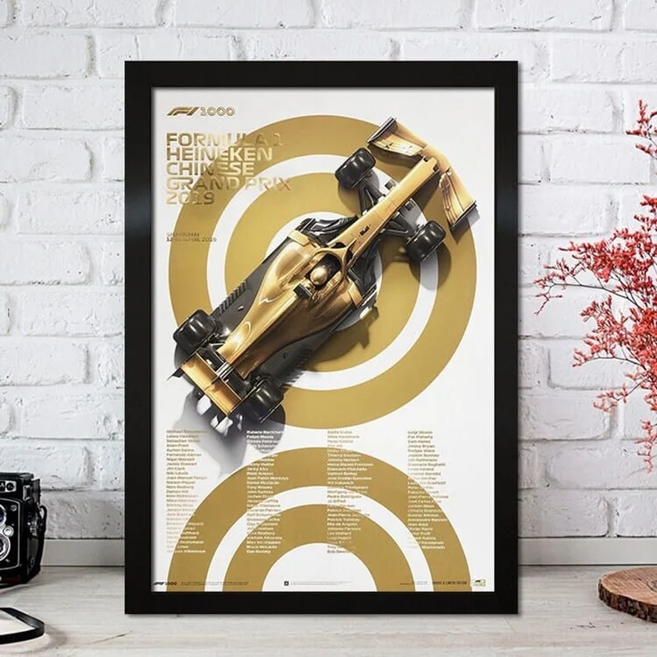 Poster Formel 1 Rennfahrer Legenden Rennwagen · Deko Print ohne Rahmen - I / 40x50 cm – Bild 4
