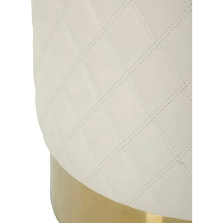 Dmora Pouf Uruguay 36x36x39h cm Weiß Rund – Bild 5
