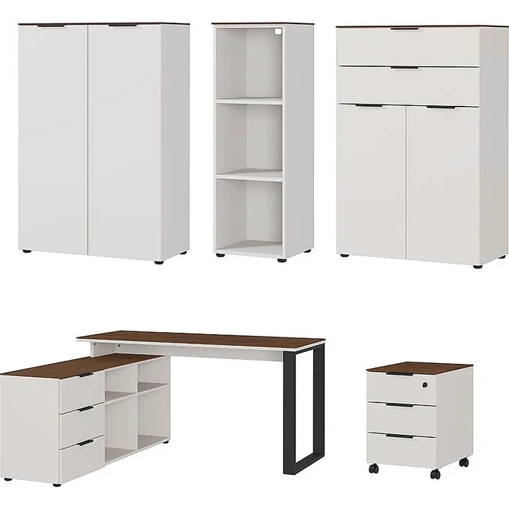 GERMANIA Bürokombination ANCONA BHT 353x81x146 cm bunt Komplett-Büro Büro