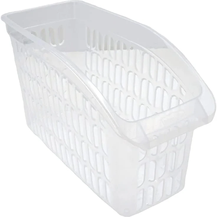 HAC24 Aufbewahrungskorb Aufbewahrungsbox Schrankkorb Regal Organizer Ordnungskorb Kunststoff (Set, 2 St), Transparent, 17,5 x 29 x 13,5 cm – Bild 2