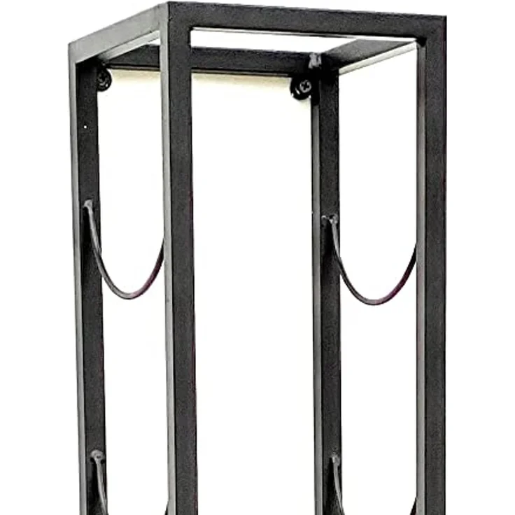 DanDiBo Weinregal Metall Wand 80 cm Schwarz Flaschenregal 96238 Flaschenhalter Wandmontage Modern Wandhalter Wandregal für 6 Flaschen – Bild 4