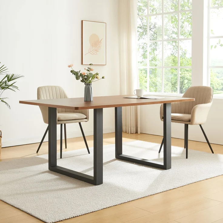 Tischgestell 2er Set Makers Stahl 72x80 cm Schwarz [en. casa] – Bild 4