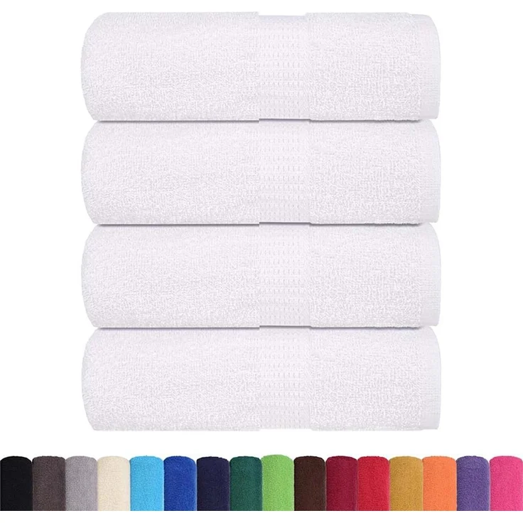 vidaXL Waschtücher FROGN 4 Stk. Weiß 30x30 cm 360 g/m² 136642 – Bild 2