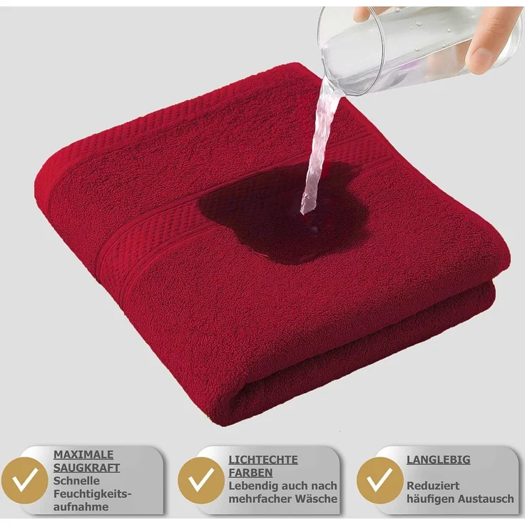 TRENDBUY24 Handtuch Set Handtücher Duschtücher Gästetücher Baumwolle Frottee Premium 4er Set, 100% Baumwolle (4-St), Duschtuch – Bild 4