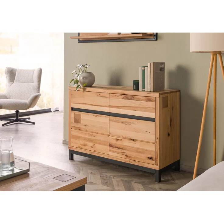 Sideboard Kernbuche 120 x 45 x 85 natur geölt VILLANDERS #111 – Bild 3