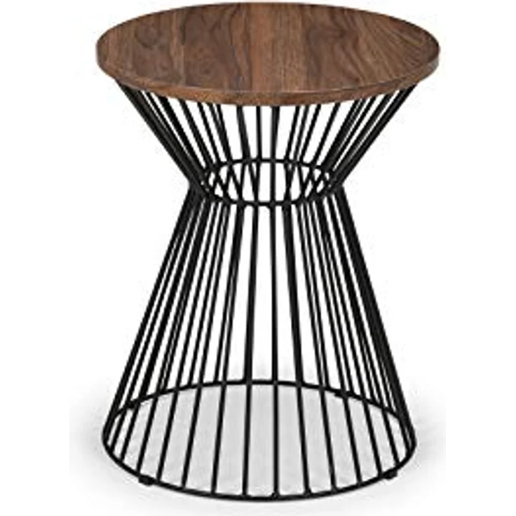 Julian Bowen Jersey Lampentisch, Walnuss/Schwarz – Bild 2