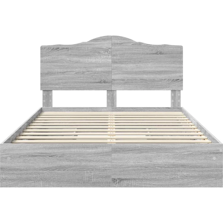 vidaXL Aufbewahrungsbett Graues Sonoma 140 x 200 cm Holzwerkstoff 3413504 – Bild 7