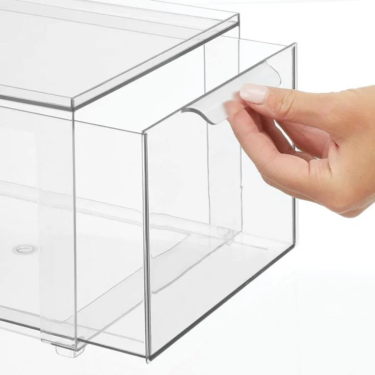 mDesign Aufbewahrungsbox Organizer Schubladenbox 4er-Set stapelbar Transparent – Bild 6