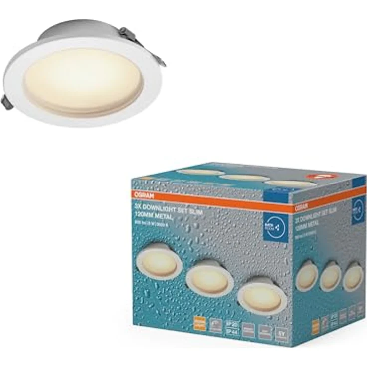 Osram Essential LED Einbaustrahler IP44 Dim 120mm 8W – Bild 1
