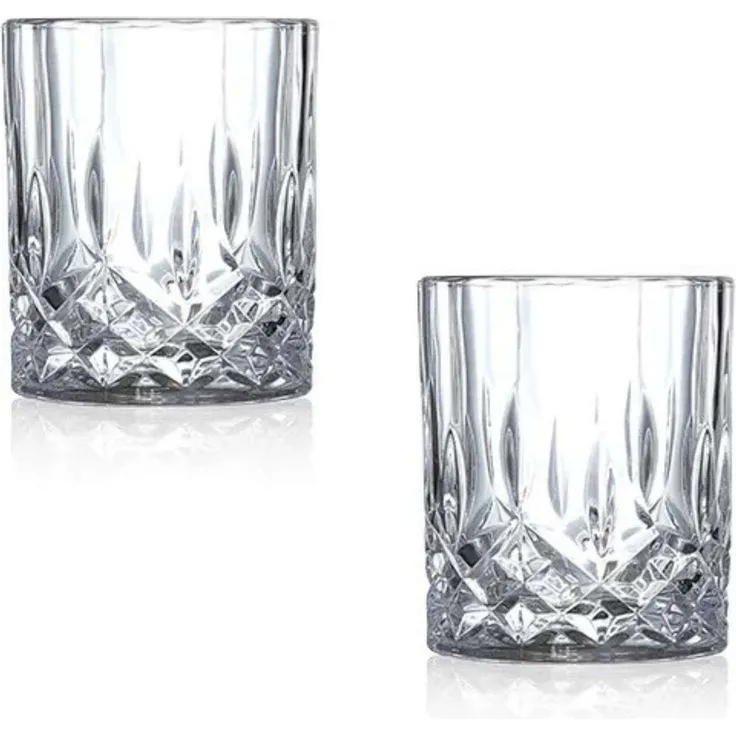 Hermia Concept 'Big Damla' Whiskygläser-Set (2-teilig), Transparent, Ø 8 x 9 cm, 300 ml