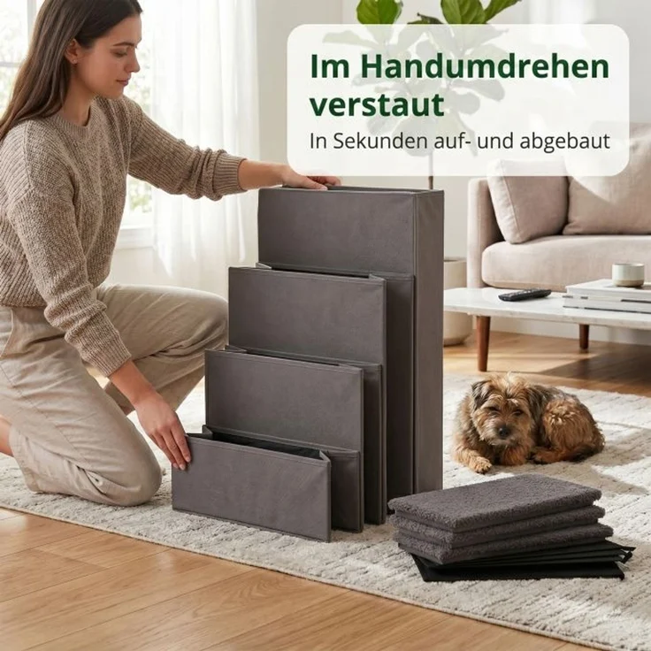 Relaxdays Faltbare Hundetreppe mit Stauraum – Bild 6