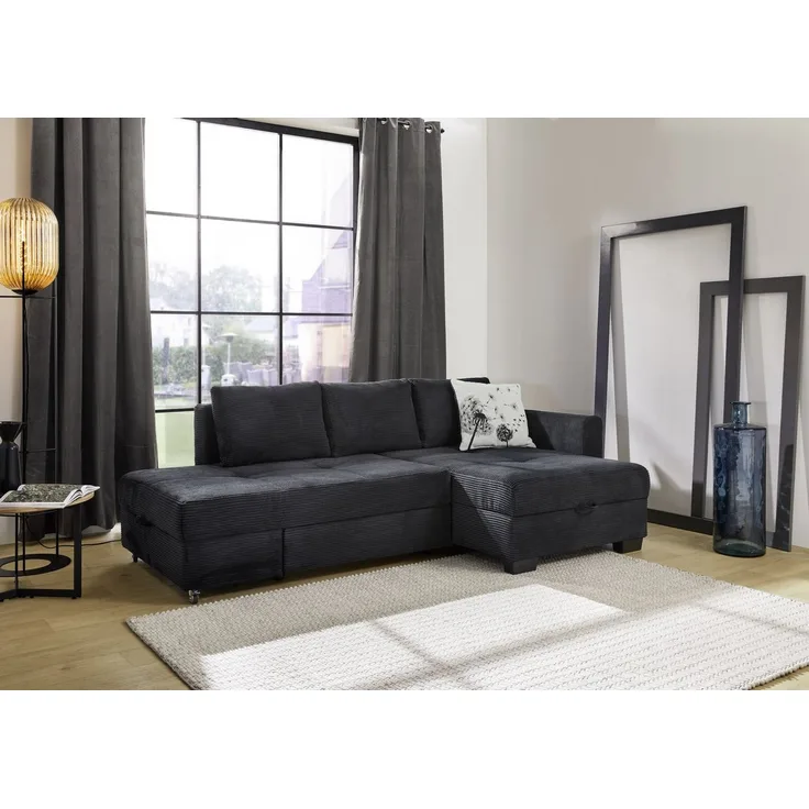 Jockenhöfer Gruppe Ecksofa Fantasy L-Form, B: 247 cm, Dreh-Schwenk-Ottomane, mit Bettfunktion, Bettkasten & Zierkissen, wandelbar zum Big-Sofa
