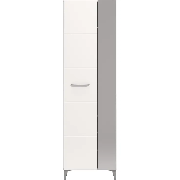 Garderobenschrank >Cacak< in Weiß - 60x191,5x33cm (BxHxT)