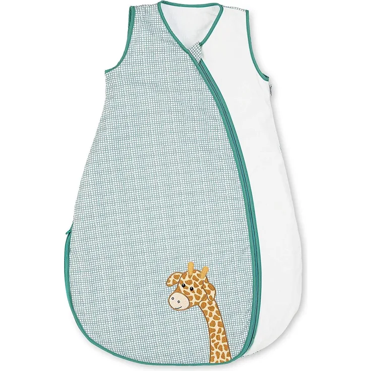 Sterntaler Sommer-Schlafsack Kuschelzoo für Kleinkinder, Reißverschluss, Größe: 90, Weiß/Grün