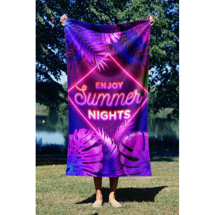 Mijolnir 'Enjoy Summer Night 70' Strandtuch, Mehrfarbig, 70 x 130 cm – Bild 1