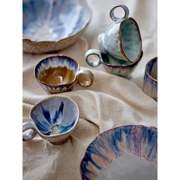 Bloomingville Tasse Bloomingville Imogen Tasse, Blue, Steingut, 175 ml, Steingut – Bild 3