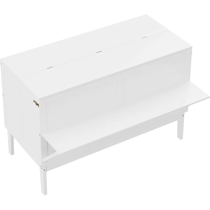 Rayofly-Vertikales Schrank-Wandbett H 200cm x T 140cm x B 200cm, Wandklappbett mit Lattenrost, Jugendbett, Weiß – Bild 10
