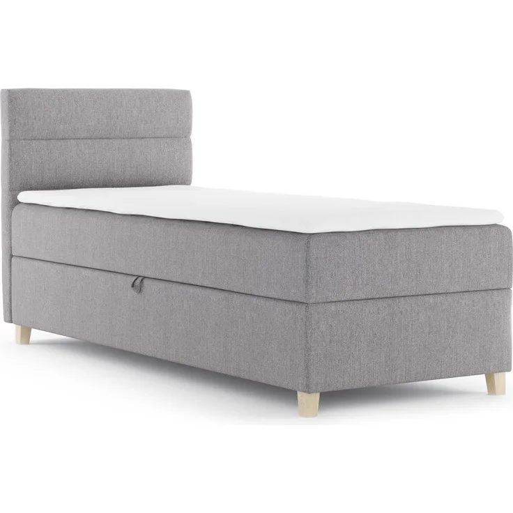 Beautysofa Boxspringbett Velour Bett DONNA MINI mit Matratze, Topper Polsterbett Schlafzimmer