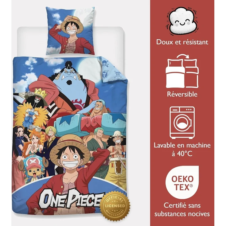 One Piece Bettwäsche Set 140 × 200 cm mit Kissenbezug 65 × 65 cm für Schlafzimmer – Bild 5