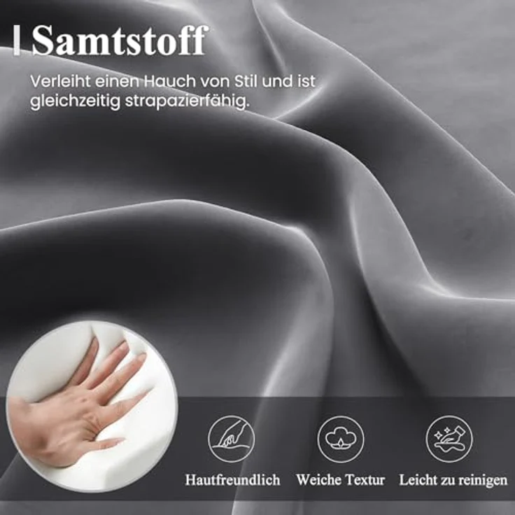COLAMY Gepolsterter Ohrensessel aus Samt – Moderner Lounge-Sessel mit weicher Rückenlehne, Komfortabler Sessel für Wohnzimmer, Schlafzimmer, Apartment & Leseecke, Grau – Bild 9