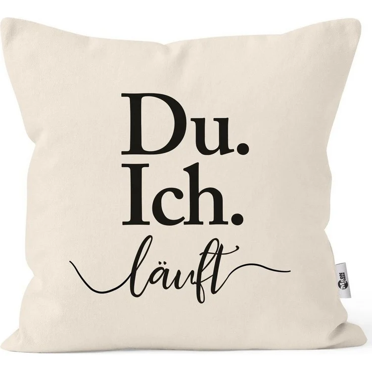 MoonWorks Dekokissen Kissen-Bezug Ich Du läuft Spruch Liebe Geschenk für Partner Moonworks® – Bild 5
