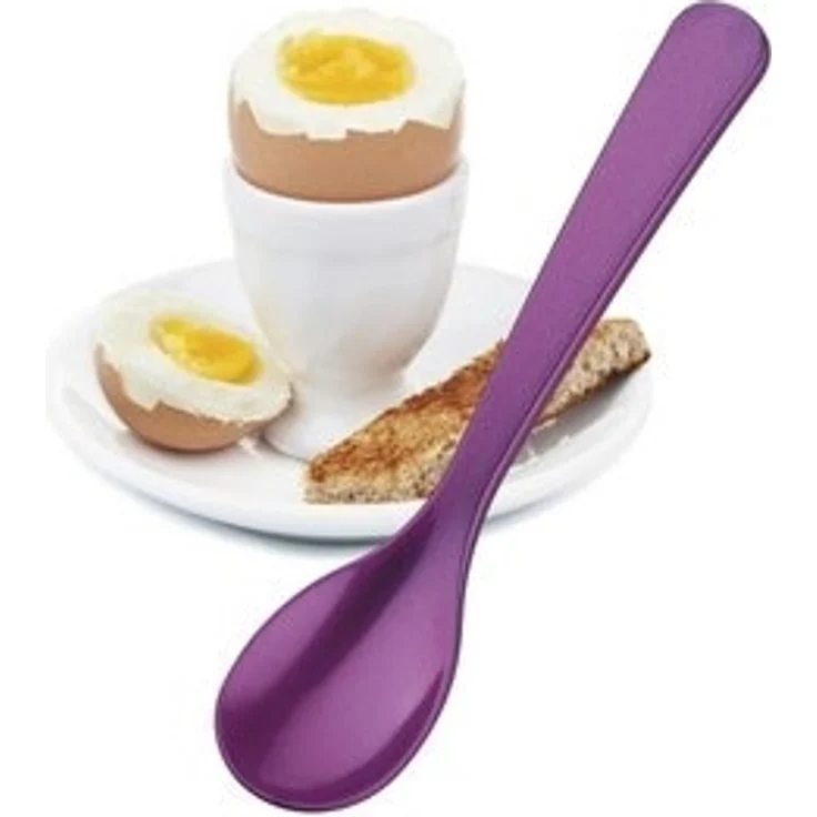 Cilio Eierlöffel Löffel aus Hochwertigem Kunststoff 12cm lila – Bild 4