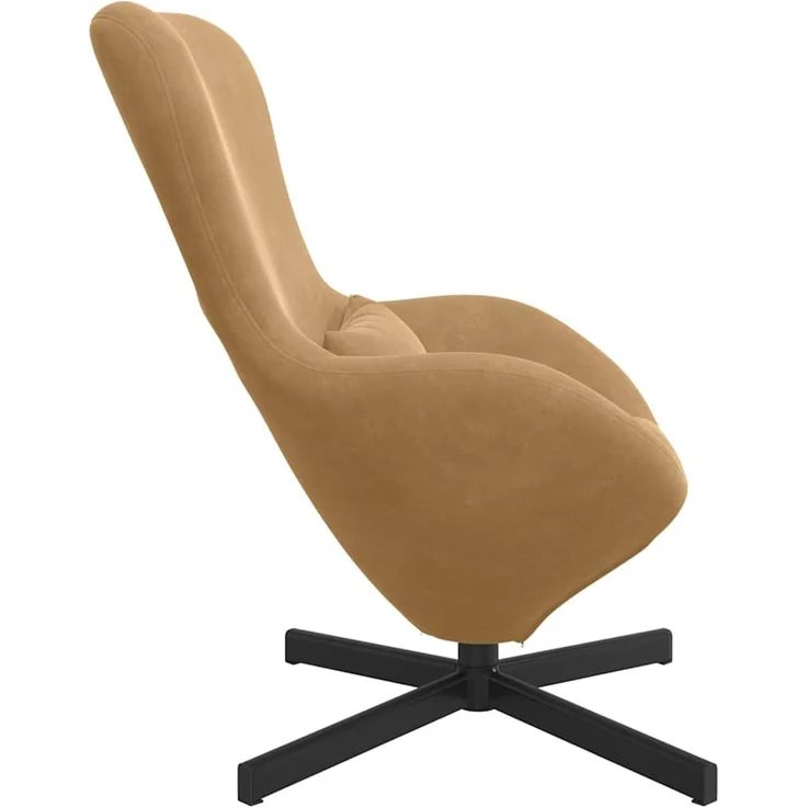 vidaXL Eiersessel Braun 63 x 73 x 90 cm Samt 42002764 – Bild 4