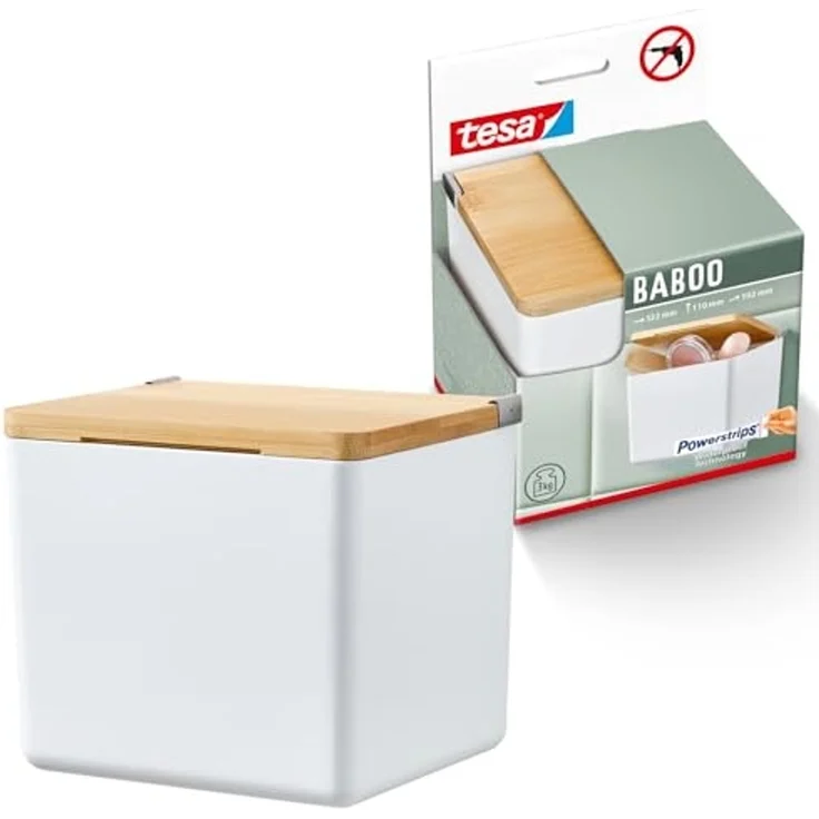 Tesa Aufbewahrungsbox BABOO Größe S zum Kleben – Bild 1