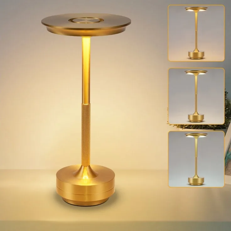 Nettlife LED Tischleuchte Nachttischlampe Kabellos Touch Dimmbar Tischlampe mit USB Aufladbar, Dimmbar, LED fest integriert, für Fensterbank Wohnzimmer Kinderzimmer Schlafzimmer