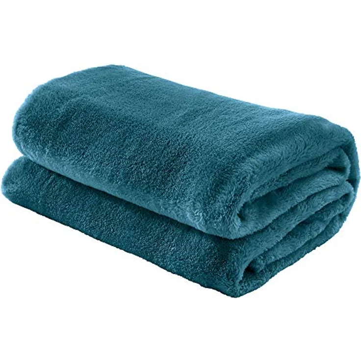 Wohndecke Wohndecke "Salerno", Erwin Müller, Teddy-Fleece Uni – Bild 2