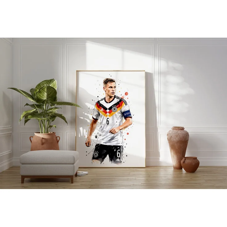JUSTGOODMOOD Deutschland Fussball Poster, Aquarell Sport Wandbild, ohne Rahmen, 13x18 cm – Bild 2