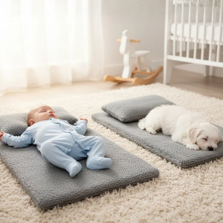 Babydecke BOUCLÉ 60x75 cm Winter Babydecke für Kinderwagen & Bett Weich, Warm DB, BabyLux, DB_60x75_Grau – Bild 2