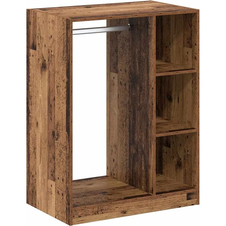 vidaXL Kleiderschrank mit Regal mit Speicher Altholz 77 x 48 x 102 cm 879642 – Bild 1