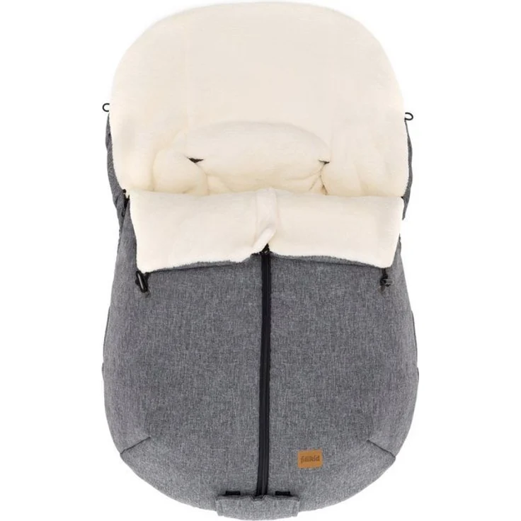 Fillikid Fußsack Sella, Winterfußsack, melange hellgrau, für Babyschalen – Bild 4