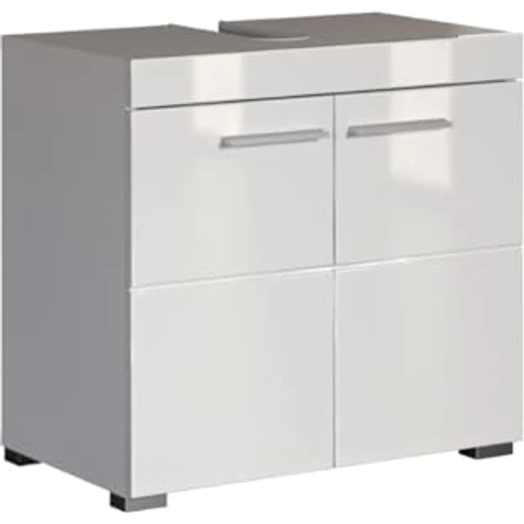 Trendteam 'Amanda' Waschbeckenunterschrank, Hochglanz, 56 x 34 x 60 cm, Weiß – Bild 2