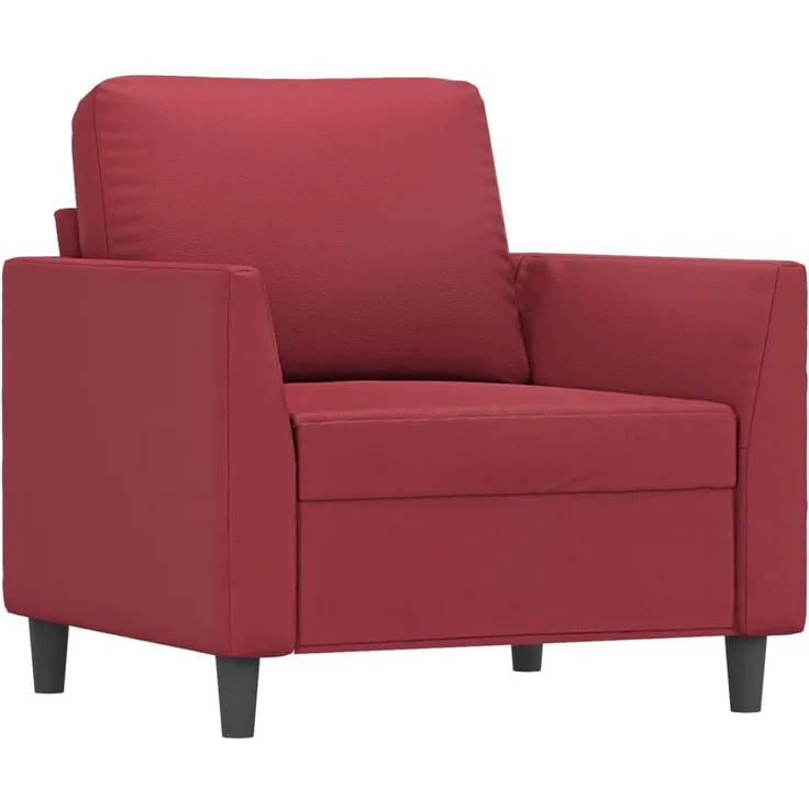 vidaXL Sessel Weinrot 60 cm Kunstleder 359326