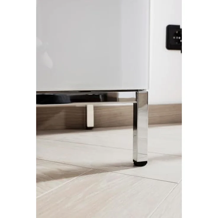 Rauch Möbel Flipp, Nachttisch für Schlafzimmer, Flur, Garderobe, 3-türig, 5 Schubladen, mit Softclose-Funktion, Griffe und Metallkufe Chrom, Farbe Graphit, Schwarz, Breite 199 cm – Bild 11