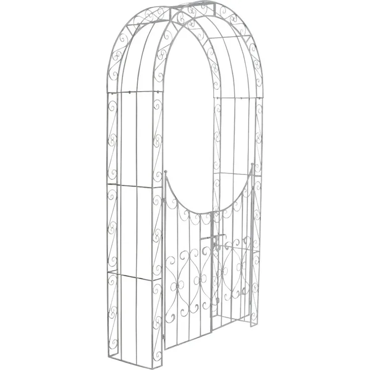CLP Rosenbogen mit Tor Sina,antik weiß