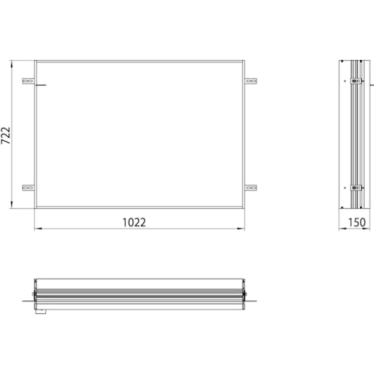emco Einbaurahmen prime 9497 XXX, Maß 1022 x 722 mm für Lichtspiegelschränke im Bad – Bild 3