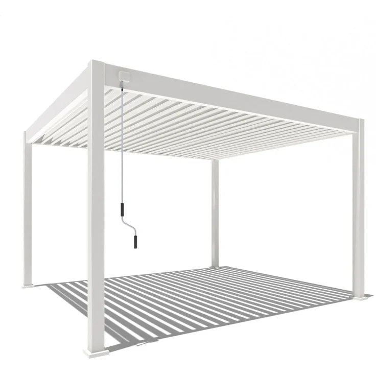 Weide Deluxe | Pergola Voll Aluminium freistehend | 3,6 x 4 M | Lamellendach weiß – Bild 2