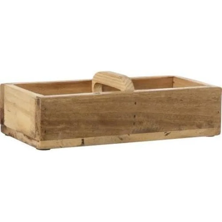 Ib Laursen - Holzkiste Unika Holz Kiste 13x9x30cm 2 Fächer mit Griff 21779-00